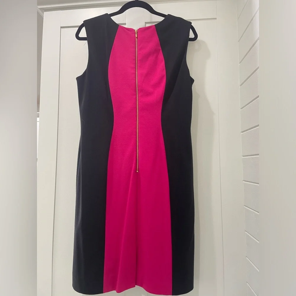 Tahari Black and Pink Shift Dress - Picture 2 of 5